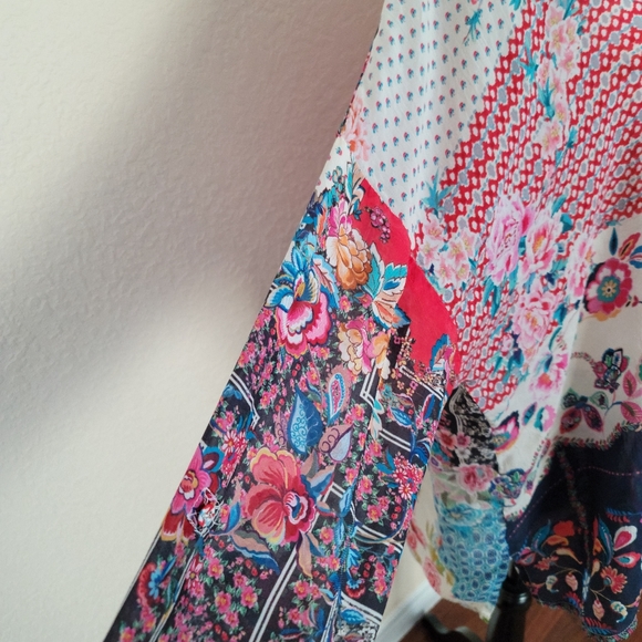 Johnny Was Patchwork Button Front Blouse, Size M - Picture 14 of 14